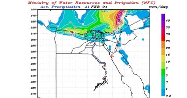 مركز التنبؤ بالفيضان: أمطار على السواحل تمتد للقاهرة الجمعة المقبل
