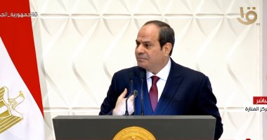 الرئيس السيسى: مفيش مشكلة فى أى سلعة أساسية.. كل حاجتنا موجودة وزيادة