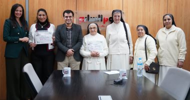 الأمهات المثاليات بمجلس كنائس مصر فى زيارة لليوم السابع.. صور