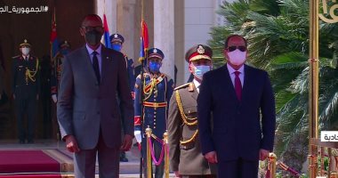 الرئيس السيسي يستقبل رئيس رواندا بقصر الاتحادية وسط مراسم رسمية