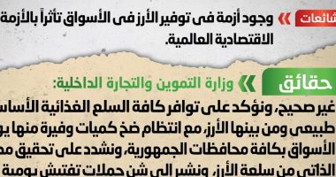 الحكومة تنفى وجود أزمة فى توفير الأرز بالأسواق تأثرا بالأزمة الاقتصادية العالمية