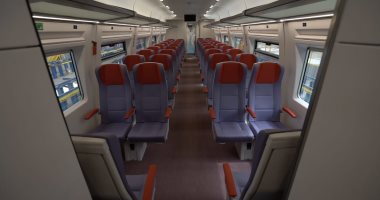 شاهد أفخم قطارات السكة الحديد بعد أول تشغيل تجريبى