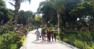 توافد الزوار بشكل كثيف على حدائق الرى بالقناطر الخيرية للاحتفال بعيد الأضحى