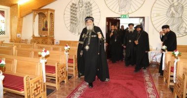 البابا تواضروس الثانى يزور كنيسة الشهيدين دميانة وأبانوب خلال زيارته فيينا