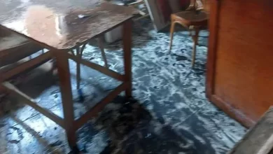 جانب من حريق كنيسة إمبابة