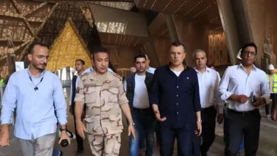  وزير السياحة والآثار يتفقد المتحف المصري الكبير