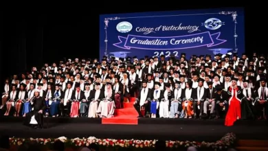 جانب من حفل تخرج كلية التكنولوجيا الحيوية بجامعة مصر للعلوم والتكنولوجيا