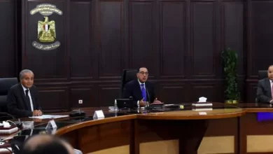 جانب من المؤتمر الصحفي لرئيس الوزراء اليوم