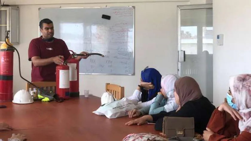 جانب من تدريب طلاب الجامعات بشركات المياه