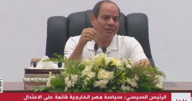 الرئيس السيسي: الدولة المصرية تدعم التأمين الغذائى الشامل