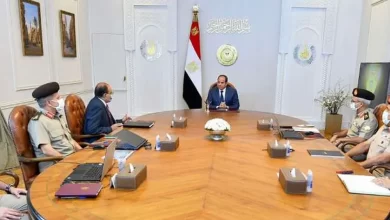 جانب من اجتماع الرئيس مع اللواء أمير سيد أحمد وقيادات الهيئة الهندسية