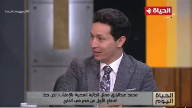 محمد عبدالرازق ممثل الجالية المصرية في الإمارات