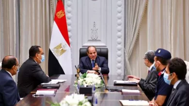 الرئيس السيسي خلال الاجتماع