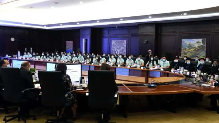 رئيس الوزراء خلال استقباله البابا تواضروس وشباب ملتقى لوجوس الثالث اليوم