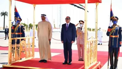 الرئيس السيسي يستقبل رئيس دولة الإمارات
