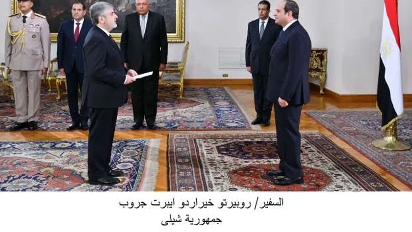 الرئيس السيسي يتسلم أوراق اعتماد 13 سفيرًا جديدًا