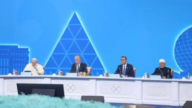 رئيس جمهورية ‎كازاخستان خلال كلمته في افتتاح المؤتمر السابع لزعماء الأديان