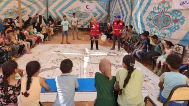 جانب من الأنشطة في القافلة