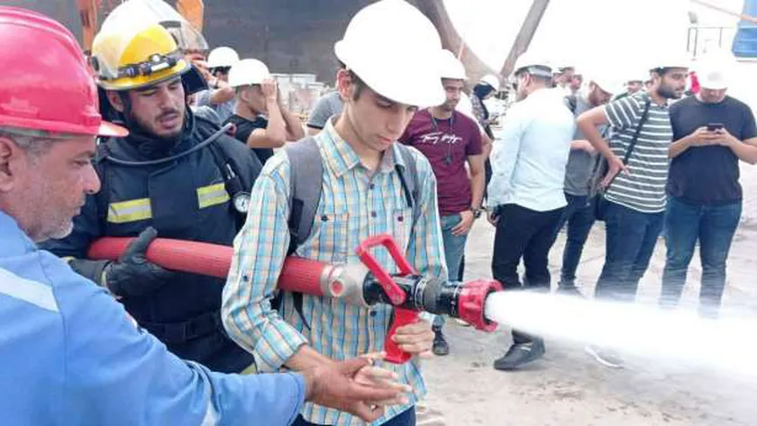 جانب من تدريب الطلاب