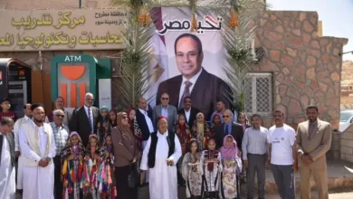 وزير الري خلال زيارته واحة سيوة