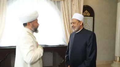 شيخ الأزهر يلتقي مفتي كازاخستان على هامش مؤتمر زعماء الأديان