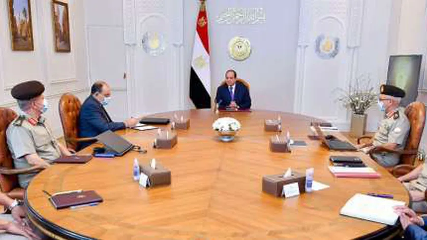 الرئيس السيسي خلال الاجتماع