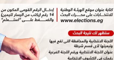 خطوات توصلك لحد باب لجنتك للتصويت فى الانتخابات الرئاسية 2024.. إنفوجراف
