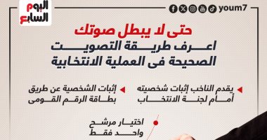 اعرف طريقة التصويت الصحيحة فى العملية الانتخابية (إنفوجراف)