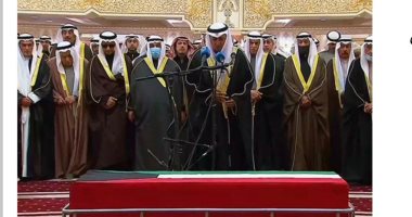 إتمام مراسم دفن جثمان الشيخ نواف الأحمد (صور)