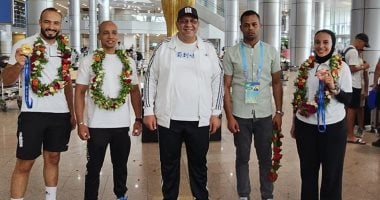 بعثة الكونغ فو تصل القاهرة بعد المشاركة في دورة الألعاب العالمية بالصين