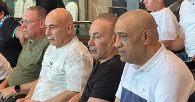 جهاز منتخب مصر بقيادة التوأم حسن فى مباراة الزمالك والمقاولون