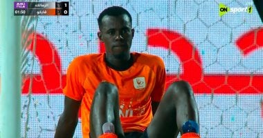 طرد بابكار لاعب فاركو أمام الزمالك بسبب لعبة خطرة على الونش